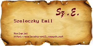 Szeleczky Emil névjegykártya